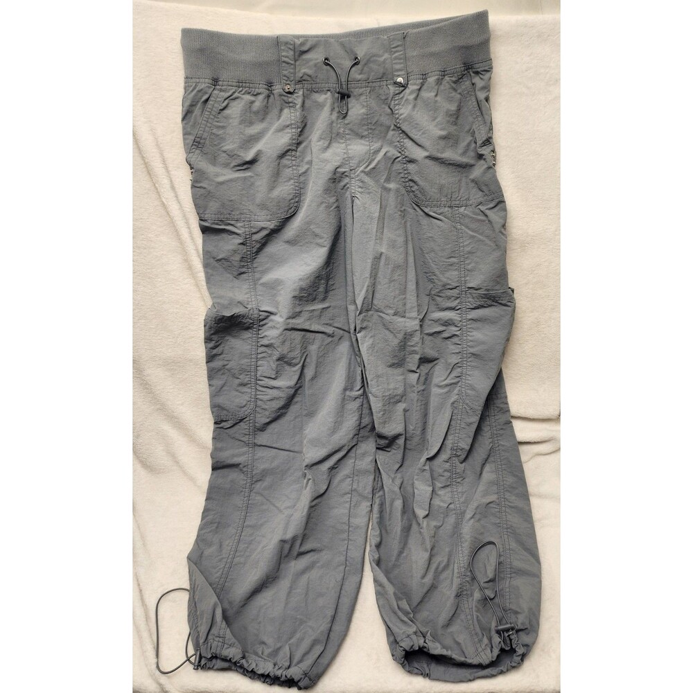No Boundries Gray Parachute Cargo Pants Nylon Lightweight Size L Women